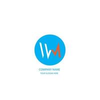 logotipo de texto wm vector