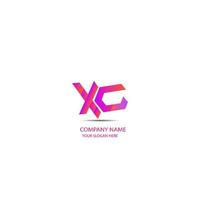 logotipo de texto xc vector