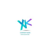 logotipo de texto xk vector