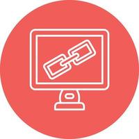 Link Line Circle Background Icon vector