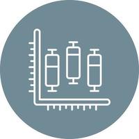 Box Plot Line Circle Background Icon vector