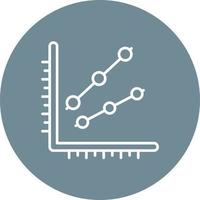 Line Graph Line Circle Background Icon vector