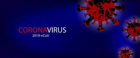 coronavirus covid-19 banner de redes sociales sobre un fondo azul vector