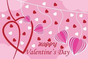 valentines day celebration background full of love vector