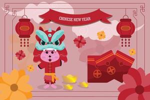 Chinese new year celebration background for 2023 year of the rabbit vector