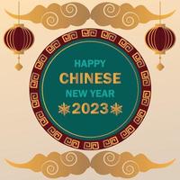 vector greeting for chinese new year celebration 2023 year of the rabbit