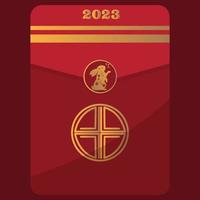 angpau chinese new year the year of the rabbit in 2023 vector