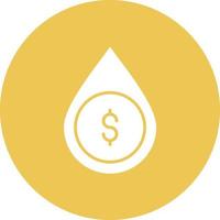 Liquidity Glyph Circle Background Icon vector
