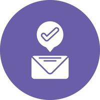 Opt In Glyph Circle Background Icon vector