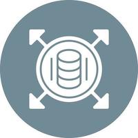 Data Driven Glyph Circle Background Icon vector