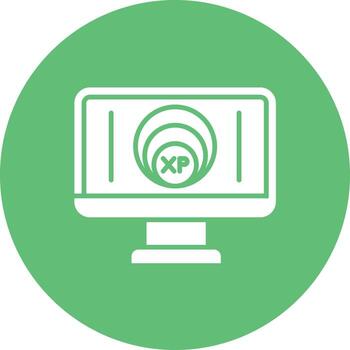 Extreme Programming Glyph Circle Background Icon vector