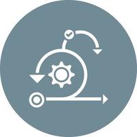 Agile Glyph Circle Background Icon vector