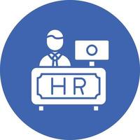 Hr Department Glyph Circle Background Icon vector