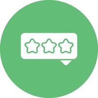 Rating Star Glyph Circle Background Icon vector