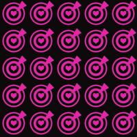 seamless pattern with hearts background with circles photo