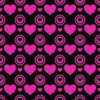 seamless pattern with hearts background with circles photo