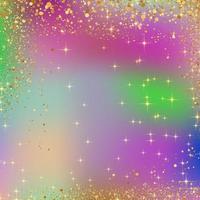 Gold sparkle with gradient rainbow color background photo