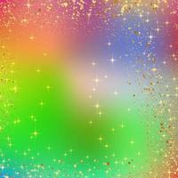 Gold sparkle with gradient rainbow color background photo