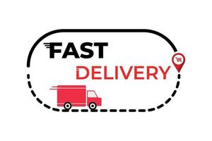 Vector fast delivery with location icon order design