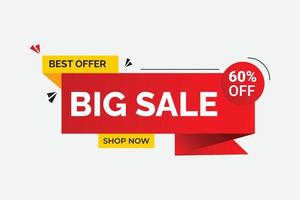 Big sale banner element design. vector