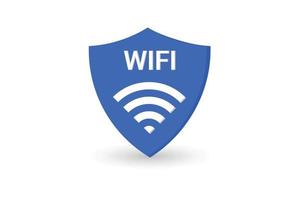 White wireless internet and 3d wifi sign Vector Element.