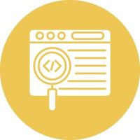 Meta Data Glyph Circle Background Icon vector