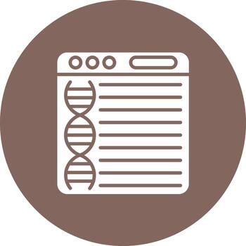 icono de fondo de círculo de glifo de bioinformática vector