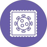 Bio Art Glyph Circle Background Icon vector