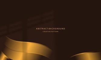 Abstract background Geometric liquid gradient of black color and maroon orange gradient with golden light on the back, for posters, banners, etc., EPS 10 vector design copy space area