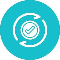 Iteration Glyph Circle Background Icon vector