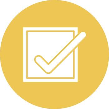 Checkbox Glyph Circle Background Icon vector