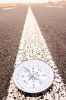 Compass on the road photo