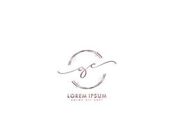 monograma de belleza de logotipo femenino gc inicial y diseño de logotipo elegante, logotipo de escritura a mano de firma inicial, boda, moda, floral y botánica con plantilla creativa vector