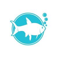 Fish logo icon template creative vector