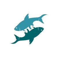 Fish logo icon template creative vector