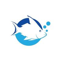 Fish logo icon template creative vector