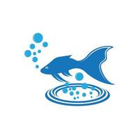 Fish logo icon template creative vector