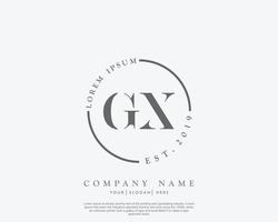 Initial GW Feminine logo beauty monogram and elegant logo design, handwriting logo of initial signature, wedding, fashion, floral and botanical with creative template vector