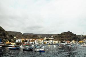 View of a city by the coast photo