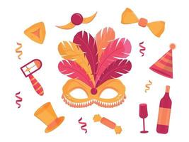 Happy Purim, carnival vector