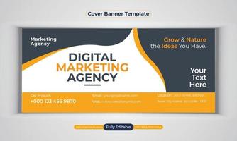 Digital marketing agency business banner design modern layout vector template