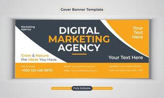 Digital marketing agency business banner design modern layout vector template