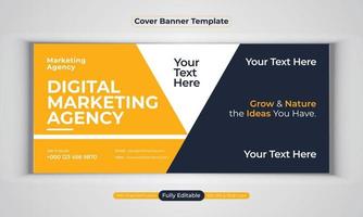 Digital marketing agency business banner design modern layout vector template