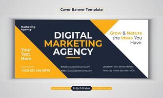 Digital marketing agency business banner design modern layout vector template