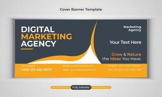 Digital marketing agency business banner design modern layout vector template