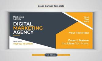 Digital marketing agency business banner design modern layout vector template