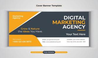 Digital marketing agency business banner design modern layout vector template