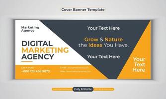 Digital marketing agency business banner design modern layout vector template