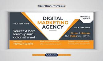 Digital marketing agency business banner design modern layout vector template