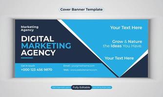 Digital marketing agency business banner design modern layout vector template